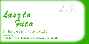laszlo futo business card