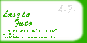 laszlo futo business card